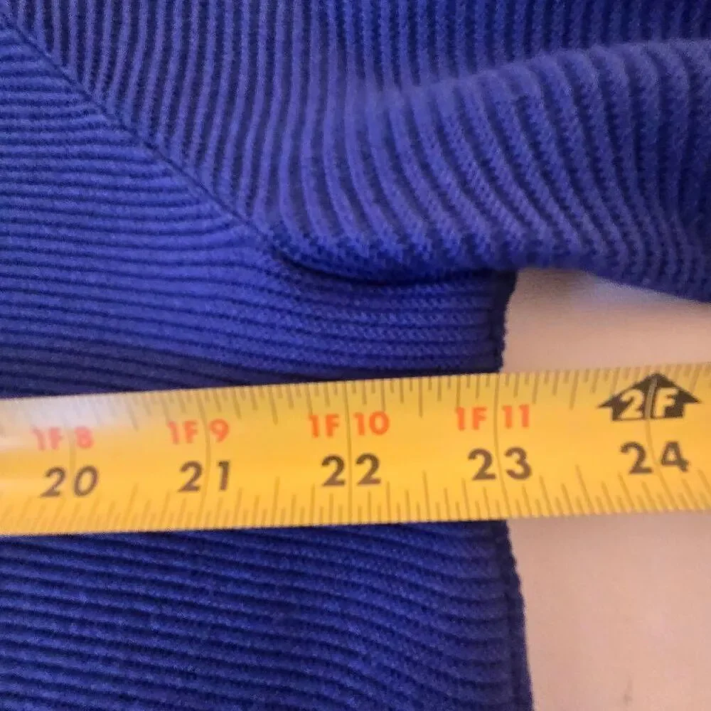 Cyrus Womens 2X Royal Blue Ribbed Pullover Sweater Plus Size